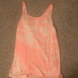 Orange tie dye tank top